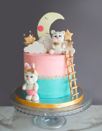 A cute animal kingdom | Cake, Birhday cake, Cake decorating